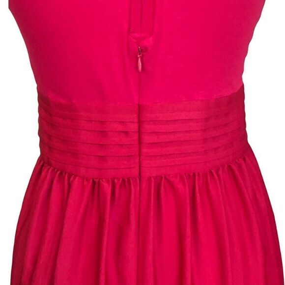 BCBGMaxAzria Celline Flowy Blouse in Sangria Red - Neck Tie - Sz S - Picture 10 of 12